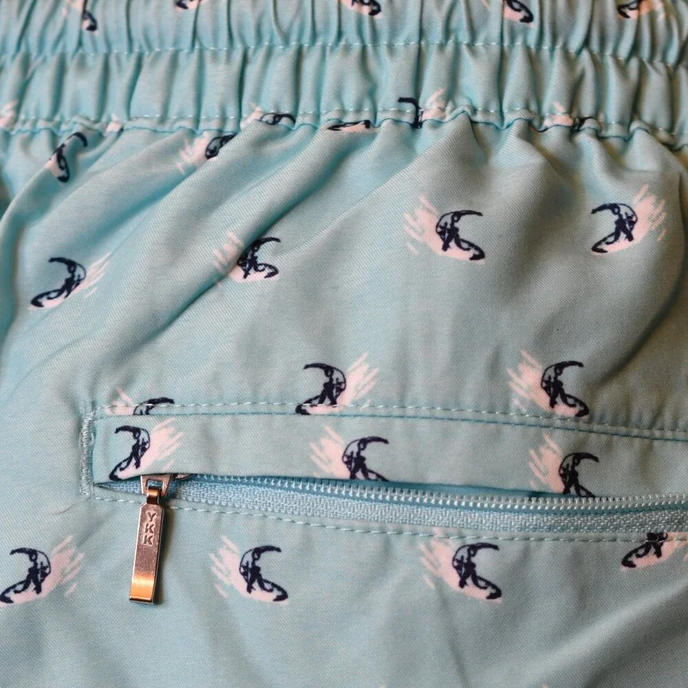 Murano Surfer Print Swim Trunks, Size XL - Picture 3 of 4